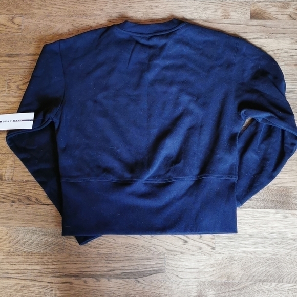 Dkny Gold Lettered Black Sport Sweatshirt Small New - Picture 3 of 6